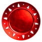 ASSIETTE / CENTRE DE TABLE 'SAPINS ROUGES'