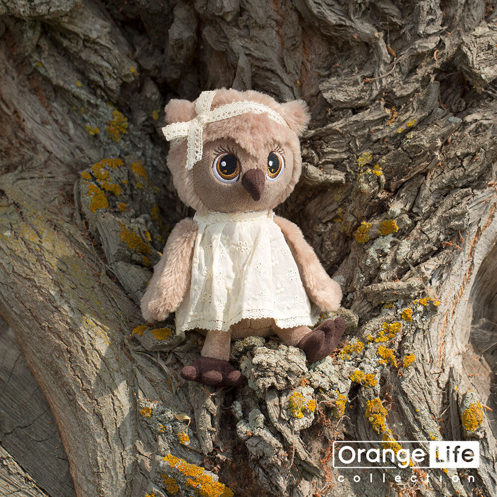 Peluche Sonya the Owl Tenderness 25 cm Orange Toys
