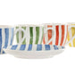Set à Café 6 Porcelaine 8,5x6,2x5,5 cm 90ml Multicolore Rayé