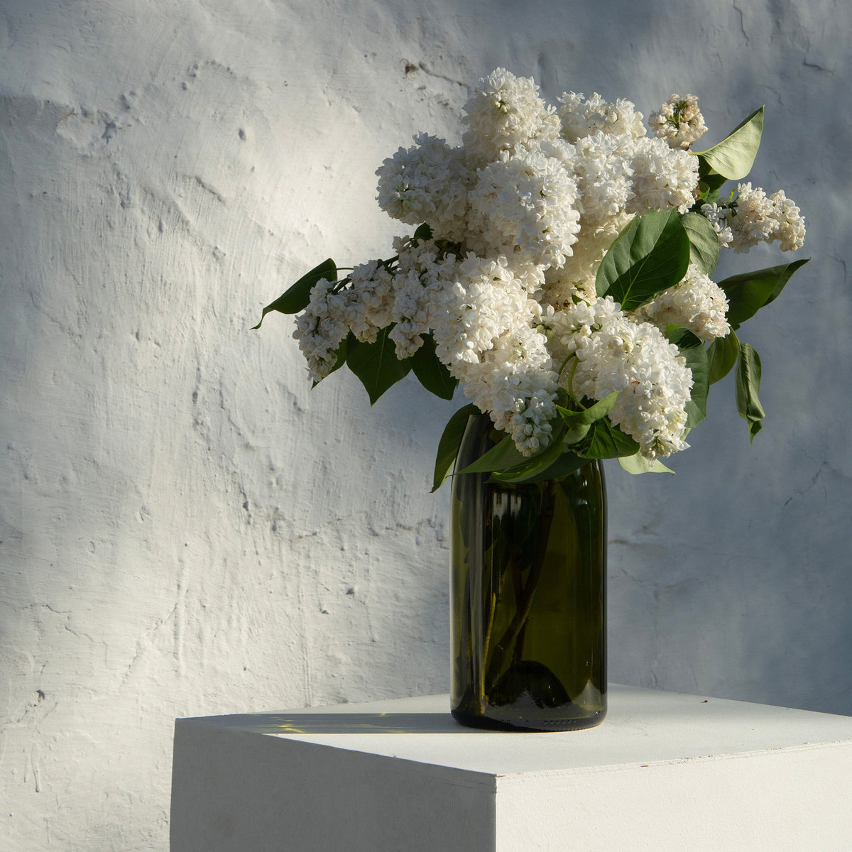 Vase Verre Recyclé Q de bouteilles Feuille Morte