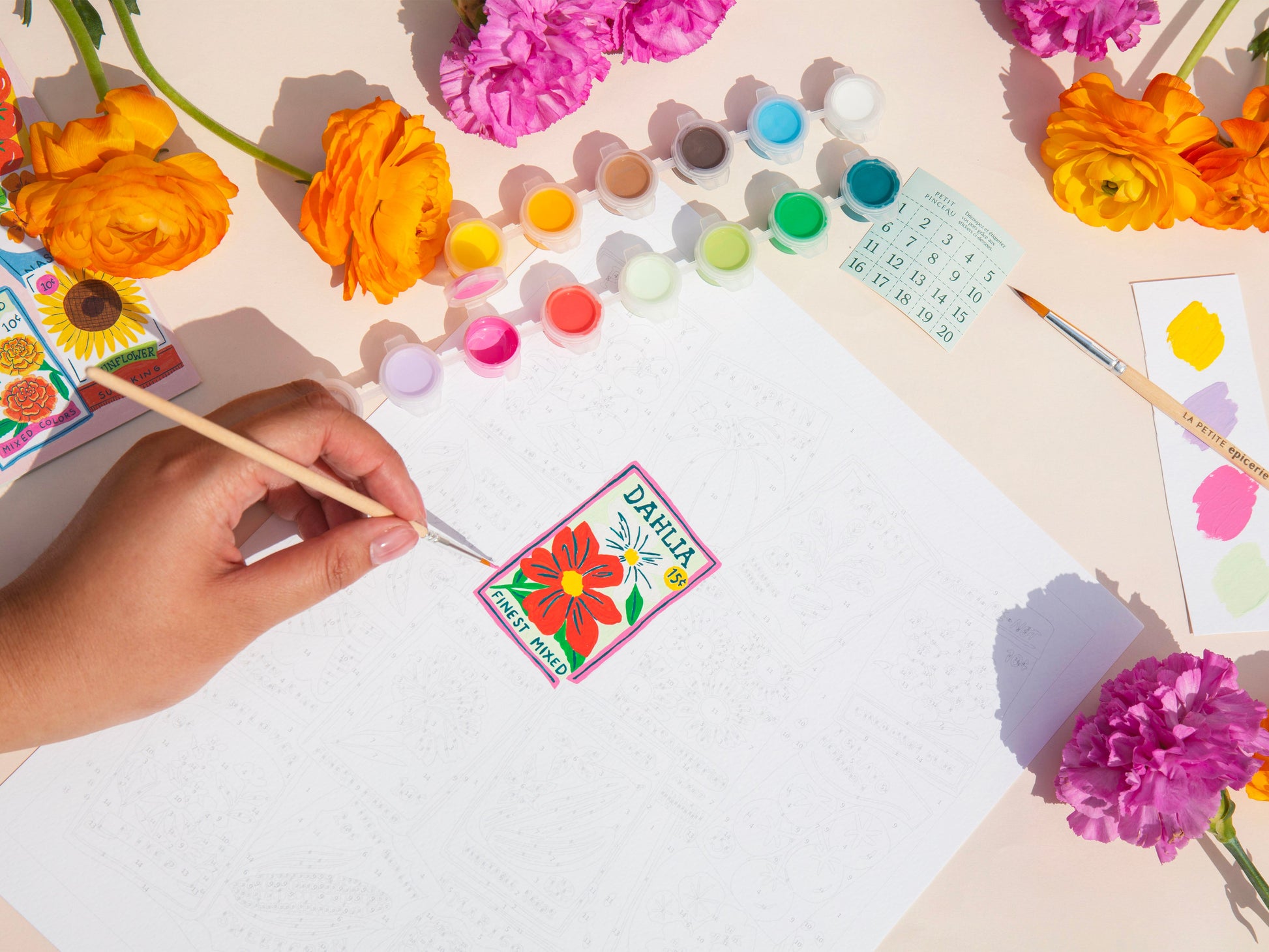 Coffret Peinture au Numéro Seed Packets La Petite Epicerie