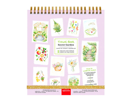Carnet de Voyage La Petite Epicerie Secret Garden Aquarelle