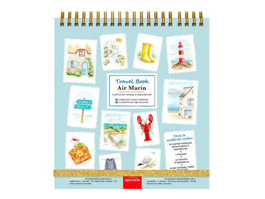 Carnet de Voyage La Petite Epicerie Air Marin Aquarelle