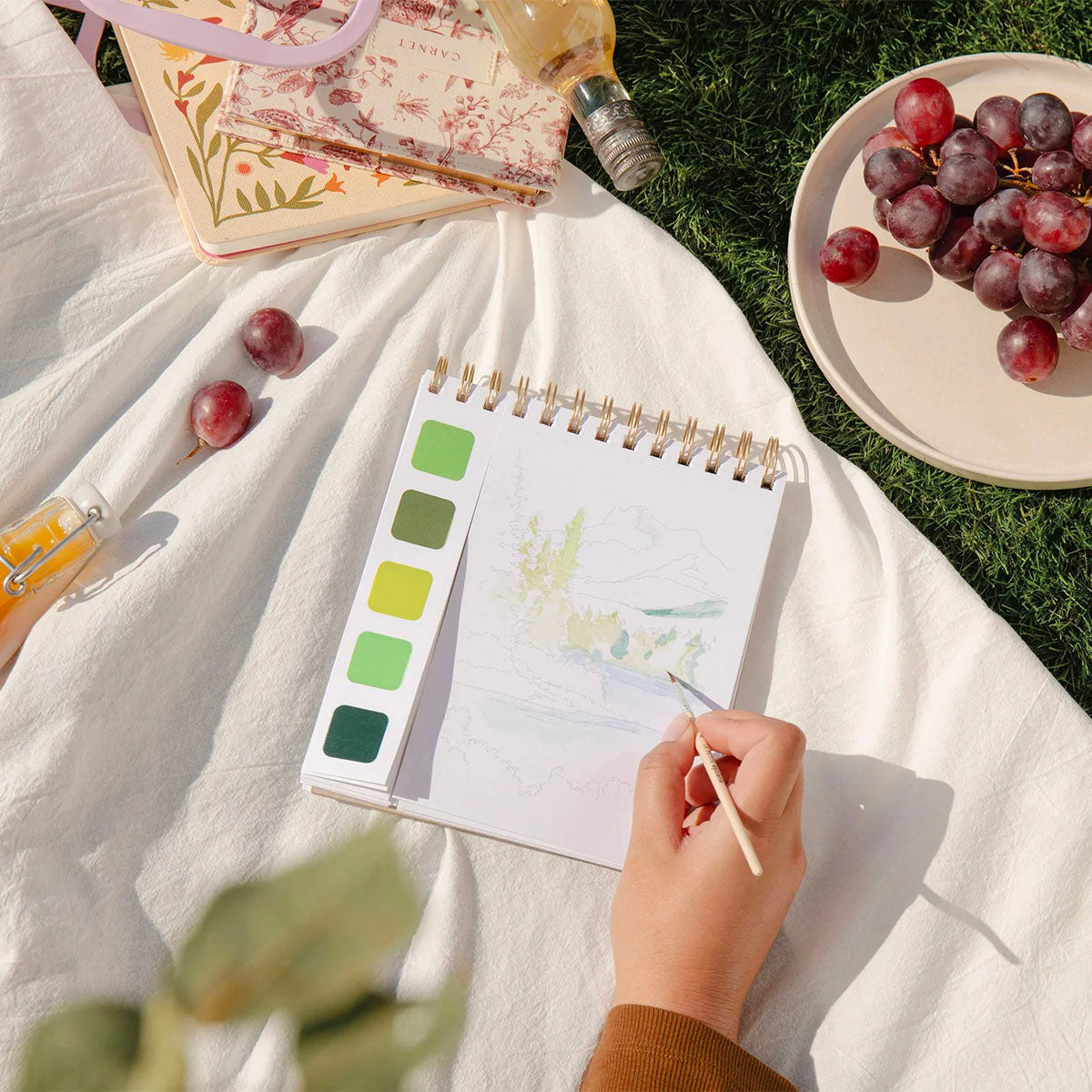 Carnet de Voyage La Petite Epicerie Paysage Nature Aquarelle