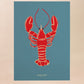 Affiche Homard rouge A3