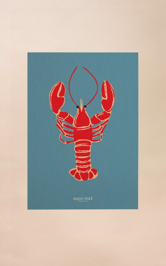 Affiche Homard rouge A3
