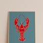 Affiche Homard rouge A3