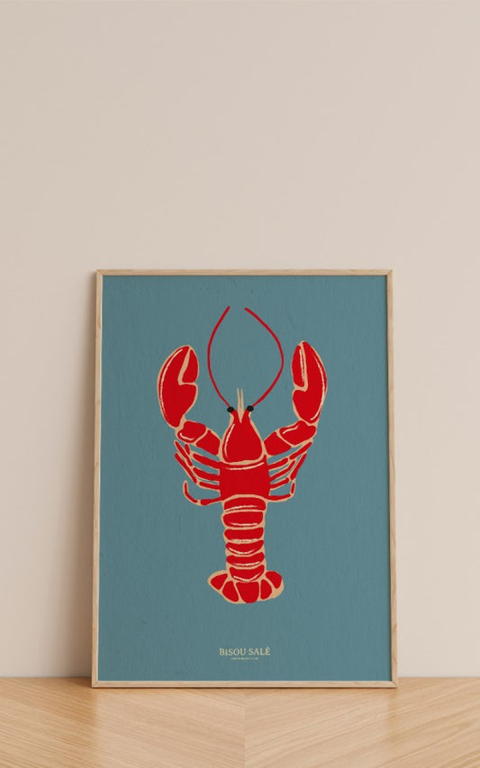 Affiche Homard rouge A3