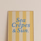 AFFICHE à rayures Sea crêpe and sun A3