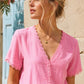 Blouse Col Dentelle à Boutons VIVICHY