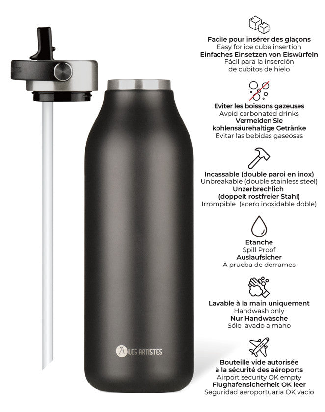 Bouteille isotherme 2.0 BlackPearl 1,5L - Les Artistes