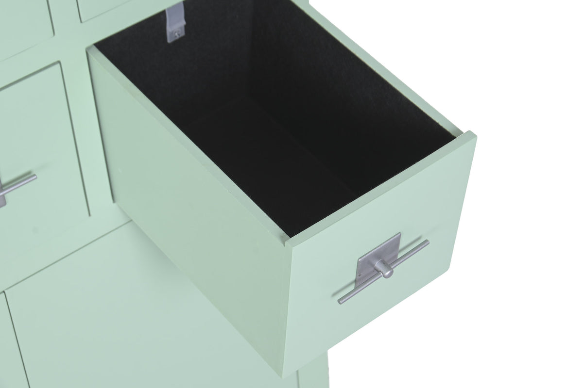 Commode Sapin MDF 63x27x101 cm Vert Menthe