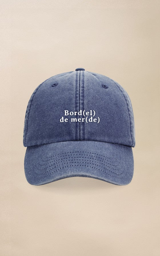 Casquette vintage brodée Bord(el) de mer(de)