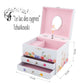 Coffre Musical 2 Tiroirs Ballerine 17x15x13 cm