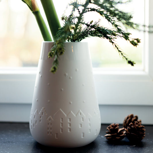 Vase en porcelaine Poésie « Ville d'Hiver », Räder Design