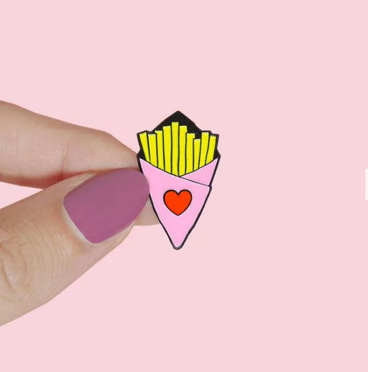 Pin’s “Cornet de frites” - rose