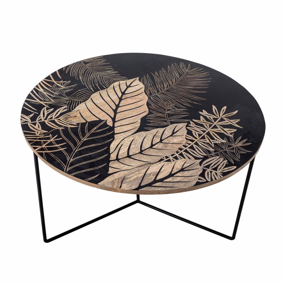 Table basse ronde noire "LAC" - Bloomingville