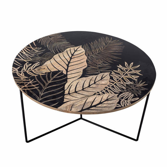 Table basse ronde noire "LAC" - Bloomingville