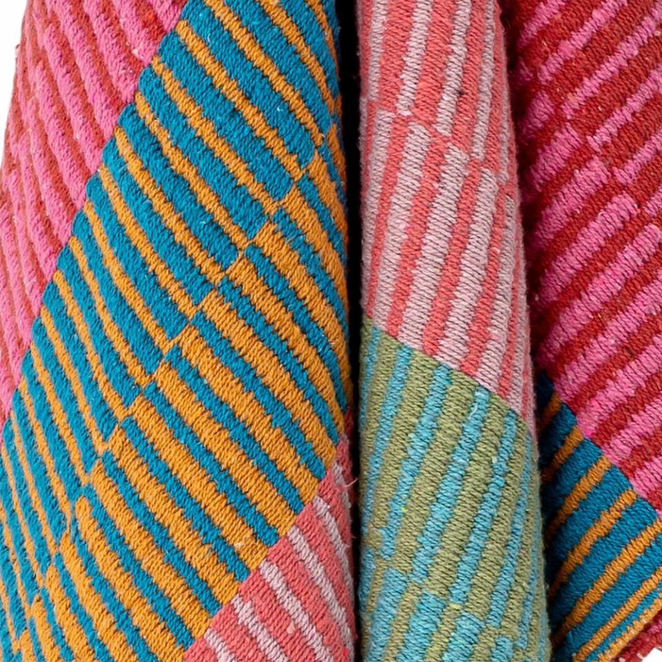 Plaid "Isnel "Multicolore en Coton recyclé - Bloomingville