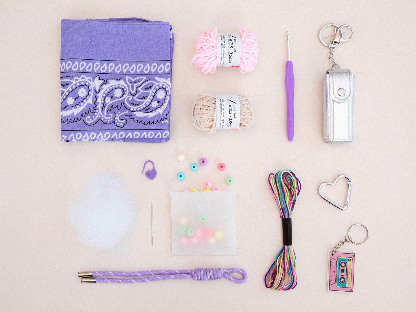 Kit DIY Crochet Bag Charms Pop Mood La Petite Epicerie