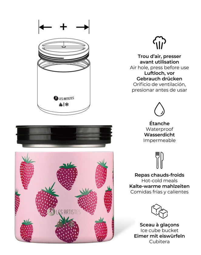Lunchbox Icebucket Strawberry 700ml - Les Artistes