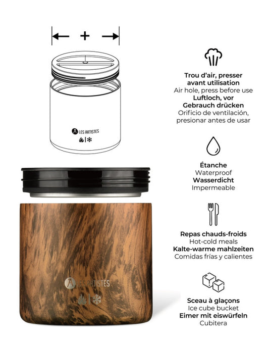 Lunchbox Icebucket Wood 700ml *ED* - Les Artistes