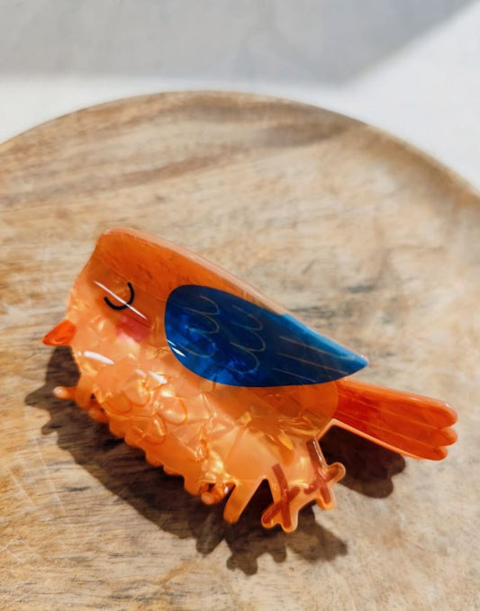 pince à cheveux résine oiseau