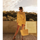 Panier shopper 'PARIS' d'HANDED BY - Coloris vanilla yellow