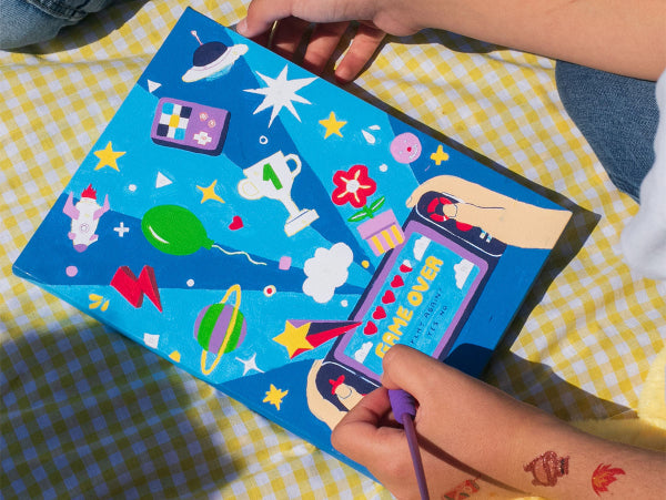 Coffret peinture au numéro Petit Pinceau Kids - Video Game