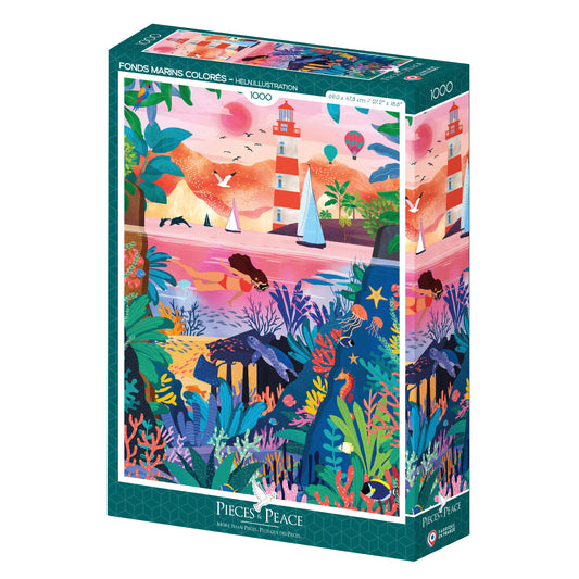 Puzzle 1000 Pièces "Fonds marins colorés" - Pieces & Peace