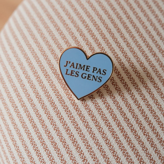 Pin's Coeur J'aime Pas Les Gens BreizhClub