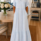Robe Chemise Longue Fluide Tendance – Made in Italy - Bleu ciel