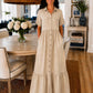 Robe Chemise Longue Fluide Tendance – Made in Italy - écru