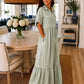 Robe Chemise Longue Fluide Tendance – Made in Italy - vert pâle