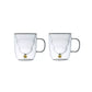 TASSES DOUBLE PAROI ETOILE DOREE 250ML - LOT DE 2