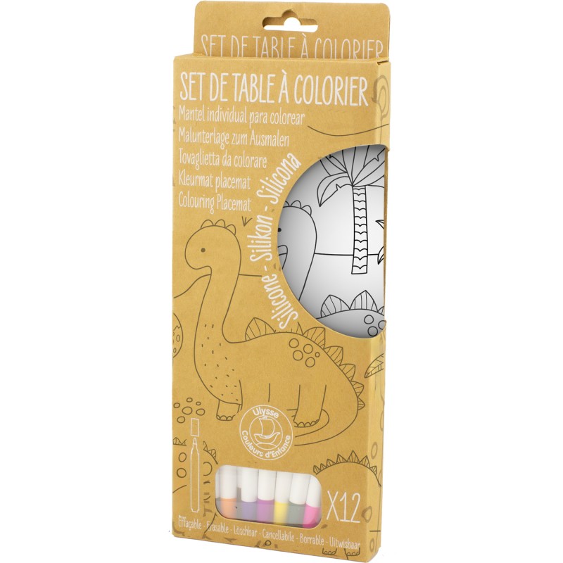 Set De Table À Colorier Thème Dino 7136