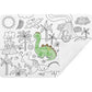 Set De Table À Colorier Thème Dino 7136