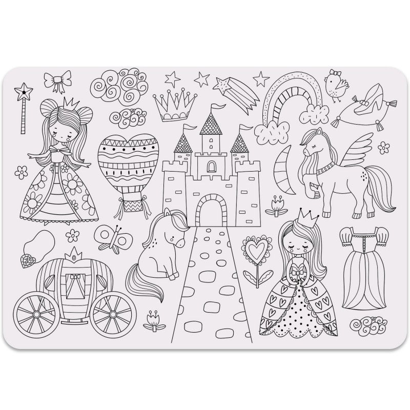 Set De Table À Colorier Thème Princesse 37x26 cm 7144