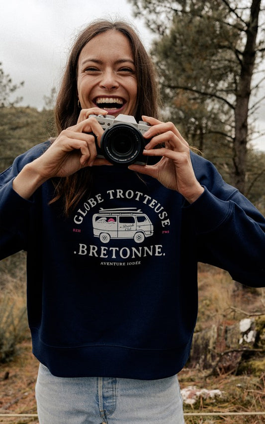 Sweat femme Globe trotteuse bretonne
