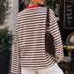 T-shirt manches longues marinière cœur brodé M/L