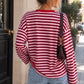 T-shirt manches longues marinière cœur brodé S/M