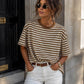 T-shirt Femme Oversize Rayé - Taille M/L