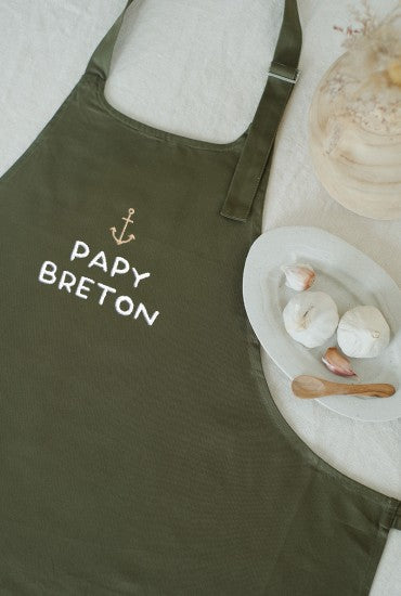 Tablier Brodé Papy Breton BreizhClub