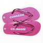 TONGS à paillettes à message "CONNASSE"