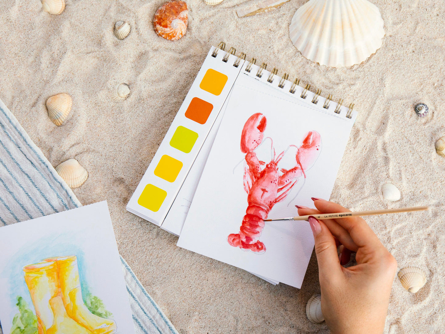 Carnet de Voyage La Petite Epicerie Air Marin Aquarelle