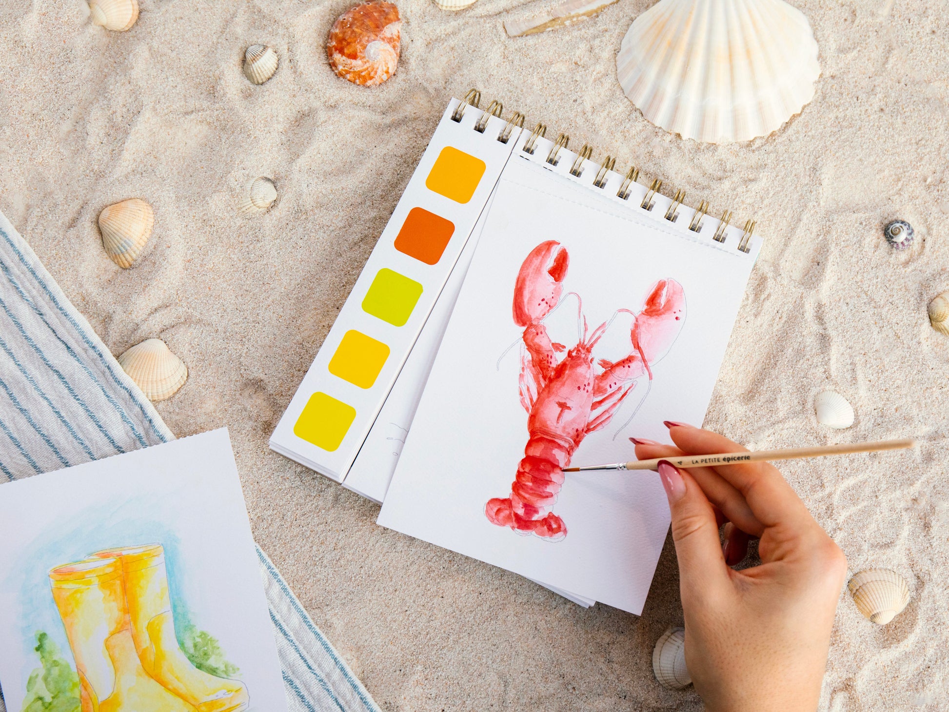 Carnet de Voyage La Petite Epicerie Air Marin Aquarelle