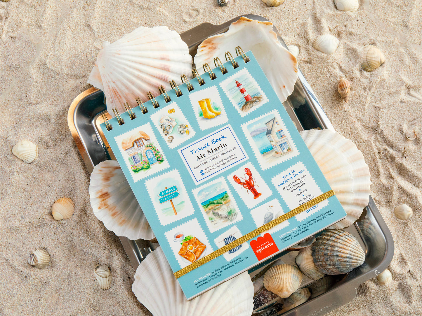 Carnet de Voyage La Petite Epicerie Air Marin Aquarelle