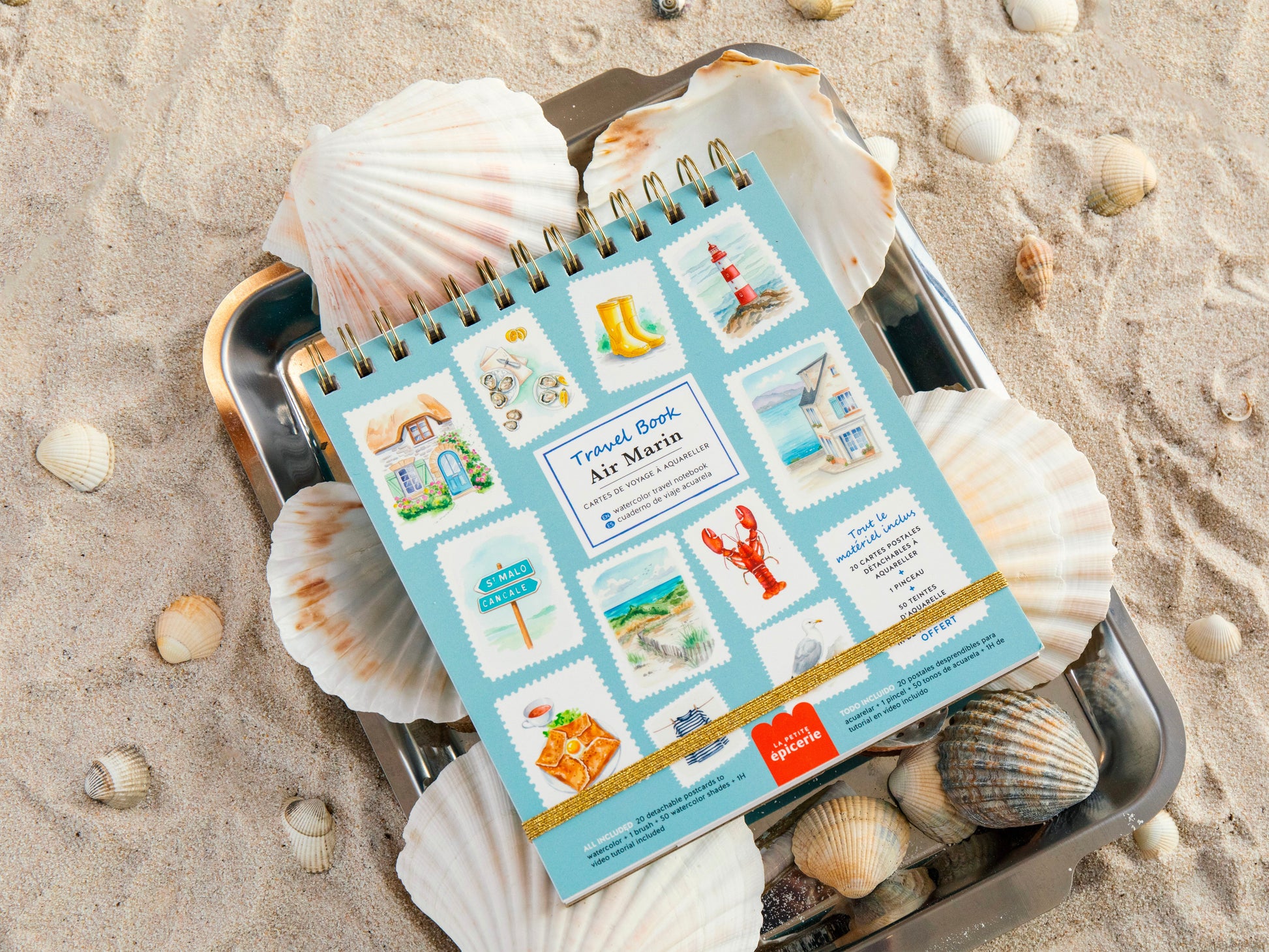 Carnet de Voyage La Petite Epicerie Air Marin Aquarelle