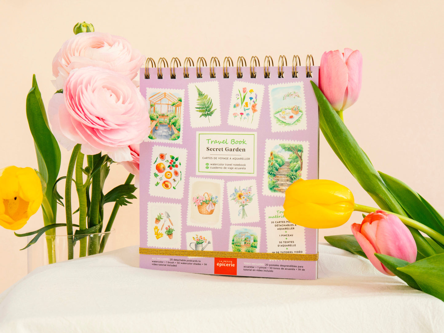 Carnet de Voyage La Petite Epicerie Secret Garden Aquarelle