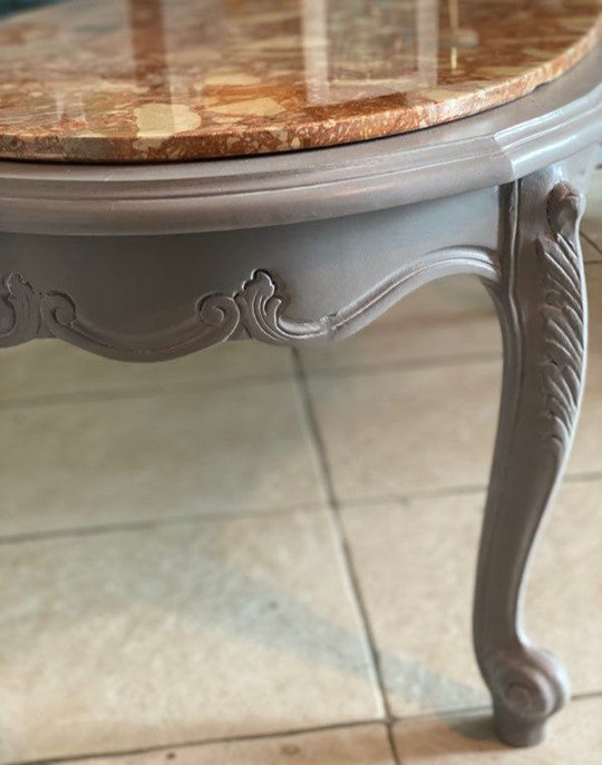 Table basse bois & marbre